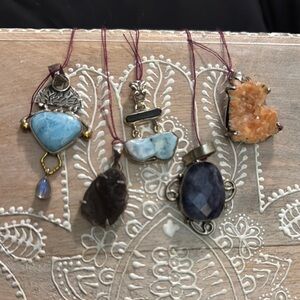 Elegant Silver and Gemstone Pendants